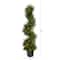 3.75ft. Pre-Lit Spiral Cypress Artificial Potted Tree, Clear LED Lights